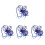4 Pezzi Fascinator Sposa Cerimonia Copricapo Per 4