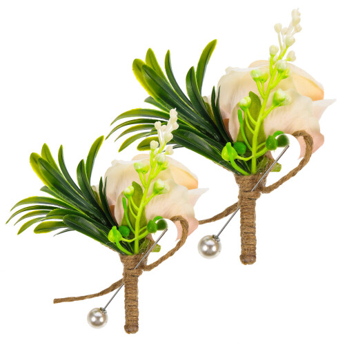 10 Pezzi Boutonniere Sposa Fiore Spilla Per Da Cerimonia