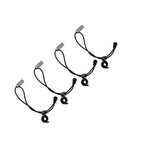 8Pz Clip Antivento in Nylon Nero Per E Vestiti