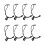 8Pz Clip Antivento in Nylon Nero Per E Vestiti 6