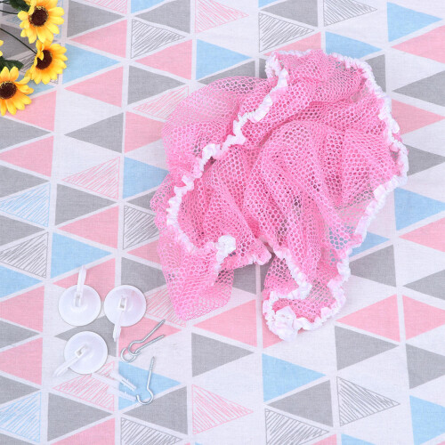 con e Portaoggetti in Rete 180X120X120 Cm Rosa 1
