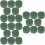 24Pz Base Verde Materiale Per Decorazioni Da Tavolo 7