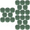 24Pz Base Verde Materiale Per Decorazioni Da Tavolo 6