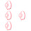 4Pz Protezioni Anticaduta Rosa Silicone Localizzatori Per 7