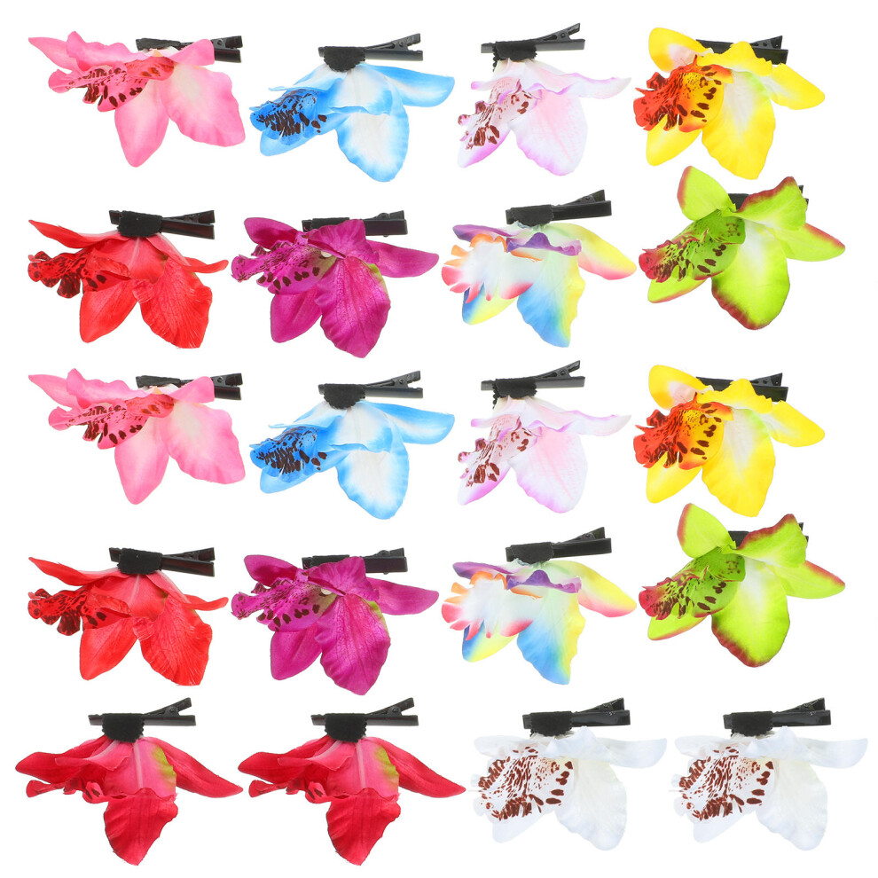 60 Sztuk Hawajskie Szpilki Do WłOsóW W Motywach Kwiata Orchidei-image