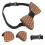 Wooden Bowtie Con Geometrico Traforato Per 5