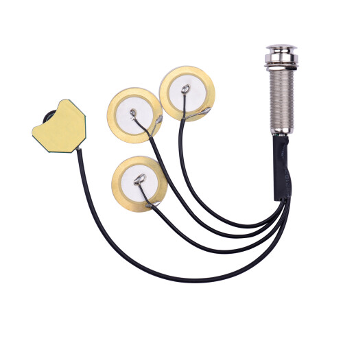 Thumb Piano Pickup with Volume Control, 6.35mm Output, 1-3 Transducers 1