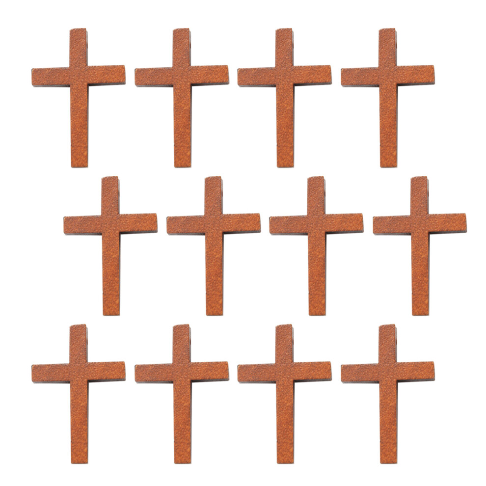 125 Sztuk MałYch Drewnianych KrzyżY Wisiorki Ozdoby RzemiosłOkreacyjne-image