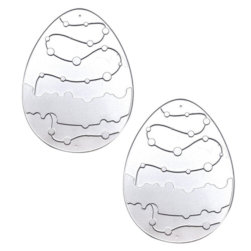 2 Pcs Páscoa Estêncil Diy Prata