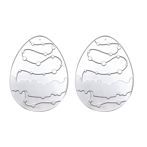2 Pcs Páscoa Estêncil Diy Prata 1