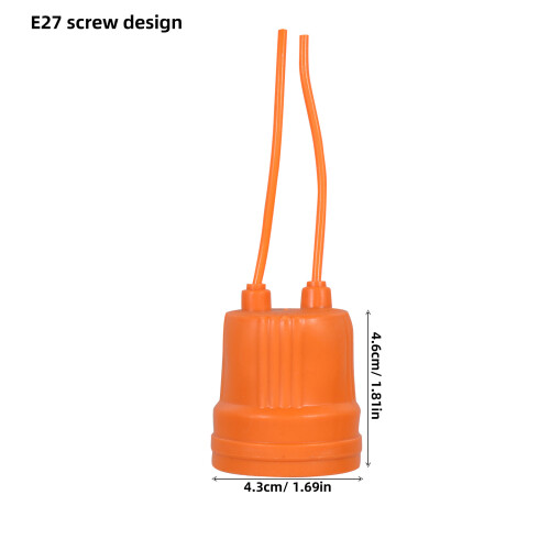 Soquete Impermeável E27 Para Lâmpada De Répteis Com Base De Cerâmica 1