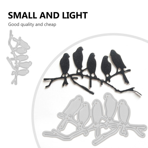 2 Unidades Estêncil Metal Pássaros Para Papel E Scrapbooking 1