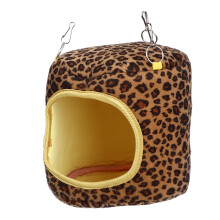 Zuckerwatte Hamster hängendes Nistkästchen, 14,5 cm, Gelber Leopard