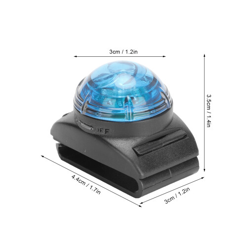Waterproof Pet LED Bright Night Light Collar Clip Blue, 3cm Diameter 2