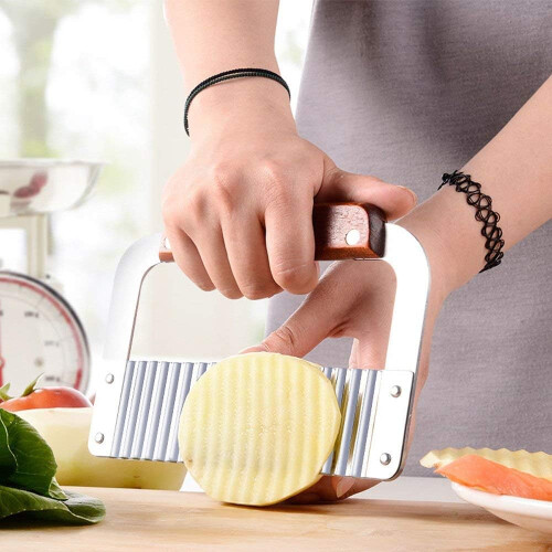 Κόφτης τσαλακωμάτων Gourmet Wave Master, κυματιστοί κόφτες από ανοξείδωτο ατσάλι για 2