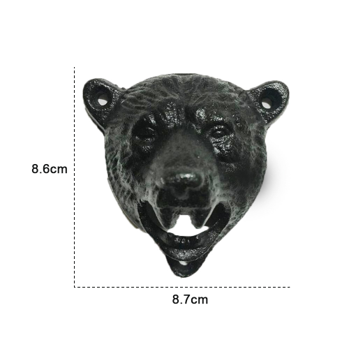 Ανοιχτήρι μπουκαλιών Bears Bite από χυτοσίδηρο, Grizzly Bear Teeth Bite, εύκολο στη χρήση και τον 1
