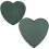 2 Unidades Bases De Barro Forma Corazón Para Arreglos 9