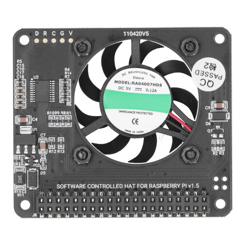 Kühllüftermodul mit Netzschalter & einstellbarer Geschwindigkeit für Raspberry Pi 4B 3B+ 1