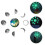 1Set PVC Luminous Moon Phases Wall Decals for Bedroom 4