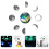 1Set PVC Luminous Moon Phases Wall Decals for Bedroom 3