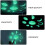 1Set PVC Luminous Moon Phases Wall Decals for Bedroom 11