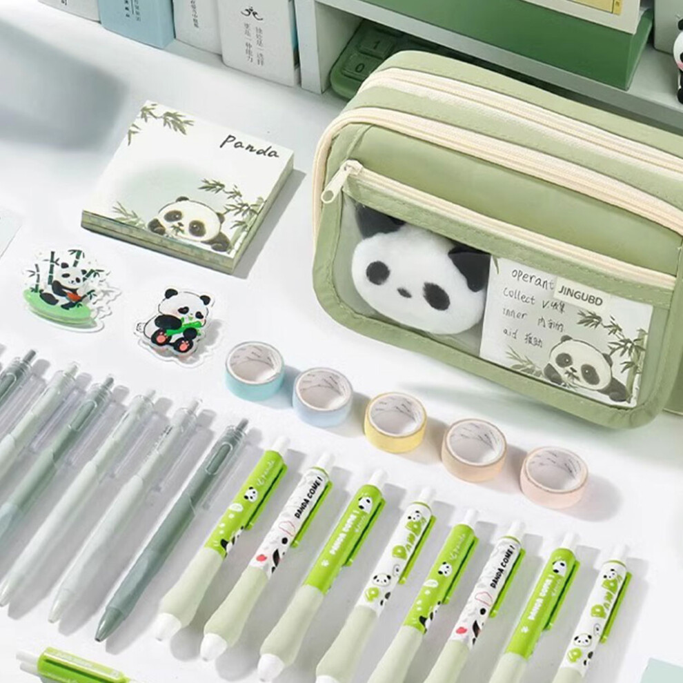 (white) Or Creative Projects School Stationery Bag Built In Multi-layer-image-OPC-PMW98JN-NEW