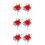 6Pièces Corsages Rouges Artificielle Mariage 9