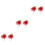 6Pièces Corsages Rouges Artificielle Mariage 6