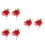 6Pièces Corsages Rouges Artificielle Mariage 8