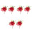 6Pièces Corsages Rouges Artificielle Mariage 4