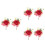 6Pièces Corsages Rouges Artificielle Mariage 7