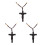 3 Pièces Pendentif Croix En Bois Sculpté Pour 3