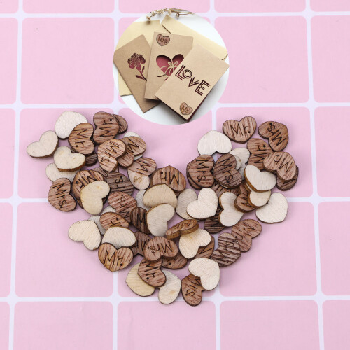 50 Pièces En Forme Cœur Artisanat Mr Mrs 2