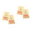 4 Pezzi Carta In Metallo Stile Per 2
