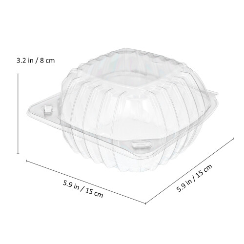 100 Pezzi Scatole Transparenti Per Cupcake Torta Hamburger 2