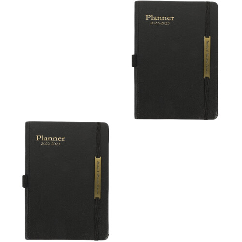 2Set Planner Organizzatore Nero Per Casa E Lavoro Con 2