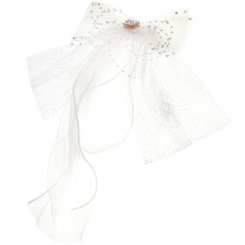 2Pz Sposa Bianco Decorativo Con Fermaglio Per