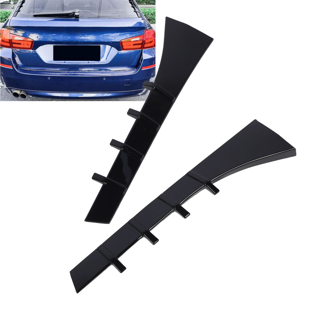 Sporty Gloss Rear Window Side Spoiler Fit For 5 Series F11 Touring 2011-2017 Black 8121359865798