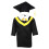 4 Set Vestito Laurea Accappatoio Cappello 110 Cm 3