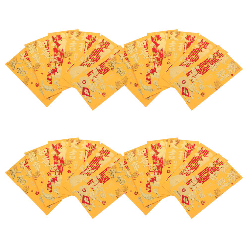 4 Pezzi 10 Buste Rosse Per Soldi Pacchetto