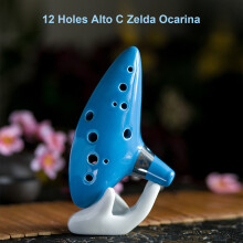 12-Loch Alto C Okarina aus Keramik, Blasinstrument, 16x9,6 cm