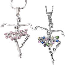 10 Sztuk Charms Naszyjnik Kamienie Szklane Tancerka Baletowa