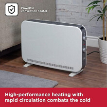 BLACK+DECKER BXCV41001GB 2KW Portable Convector Heater, Anti-Frost Protection, White