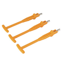 Hochwertiger Reifenventilkerner 3 Stück, 7 mm / 0,3 Zoll, für Reifenreparatur, Orange