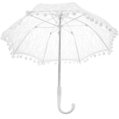 4 Unidades Guarda-Chuva Pompons Parasol Damas 2