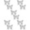 5 Pares De Clips De Com Para De Noiva 10