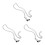 3Pcs Colar De Cachorro Forma De 6