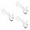 3Pcs Colar De Cachorro Forma De 9