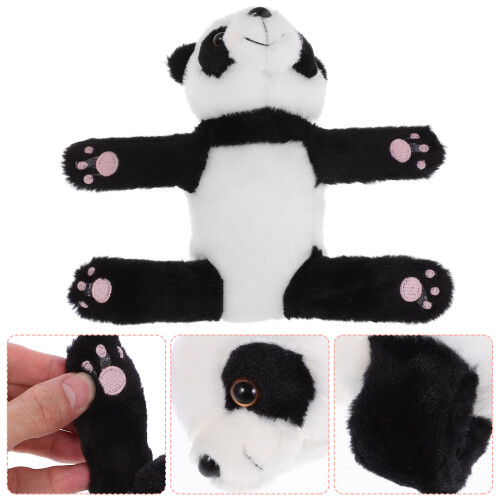 Adorável Pulseira De Pelúcia Com Panda Estofado Para 2