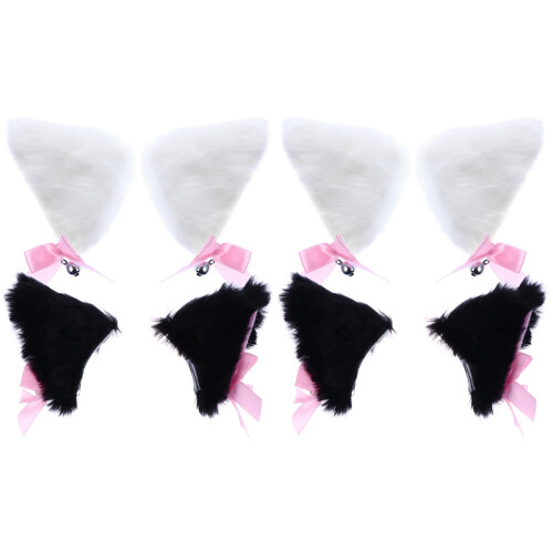 4 Pares De Presilhas De Orelhas De Animais Para Cabelo Cosplay 1